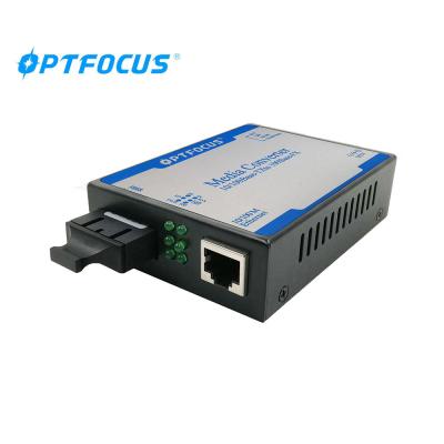 Optical Converter 1310nm 1*100M SC to 1*10/100M RJ45 power consumption 2.5W Fiber Media Converter 120km