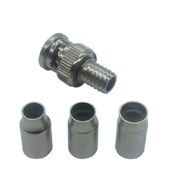 Friso masculino de BNC no conector de cabo coaxial da porca da baioneta do estilo para o CCTV de RG58/RG59/RG6
