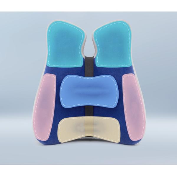 Knitted Lumbar Massage Pillow Chair Cushion Memory Foam Back Rest Support for Hotels