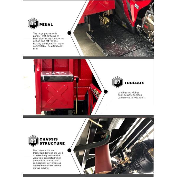 Tuk Tuk Chassis 250cc Zongshen Engine Hot Gasoline Cargo Tricycle for 5.0 Inch 70 Km/h