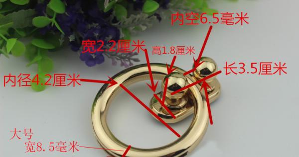 Bag Metal Fittings Fashion Light Gold Bag Turn Lock Twist Lock For Handbags/Purse