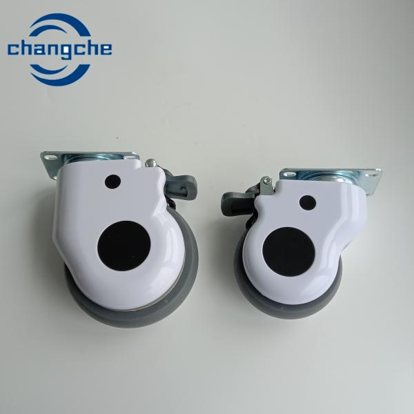 Hospital Accessories Ball Bearing Heavy Duty Caster Wheels With Plate