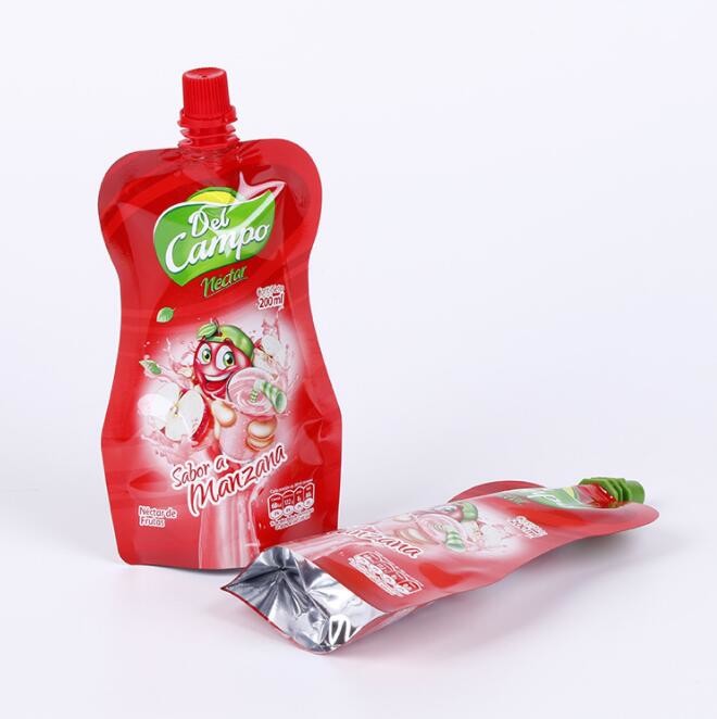 стойка 1000ml вверх по томатному соусу Spout подгонянному мешком напечатанному пластиковому упаковывая Doypack