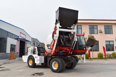 Heavy Duty 4.5 Cbm Mobile Concrete Mixer Truck With Self Loading And Feeding