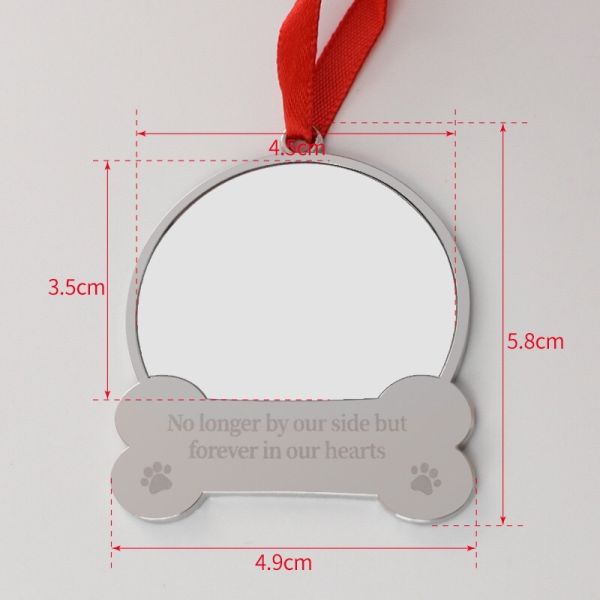 Custom Christmas Tree Ornaments Dog Sublimation Pendant Pet Memorial Christmas Ornaments With Laser Engraving Text
