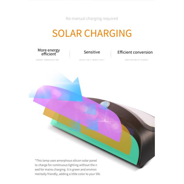 50000 Hours Working Time Solar Powered Outdoor Wall Lighting For Garden Garage Balcony