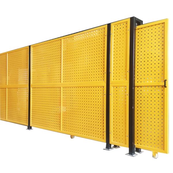 20mm Hole Size Warehouse Security Fence White Black Yellow Color