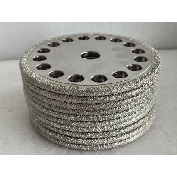 High-Performance Vacuum Brazed Diamond Wheels for Cast Iron Grinding with D40/45 Grit Customizable Shape and Long Lifespan