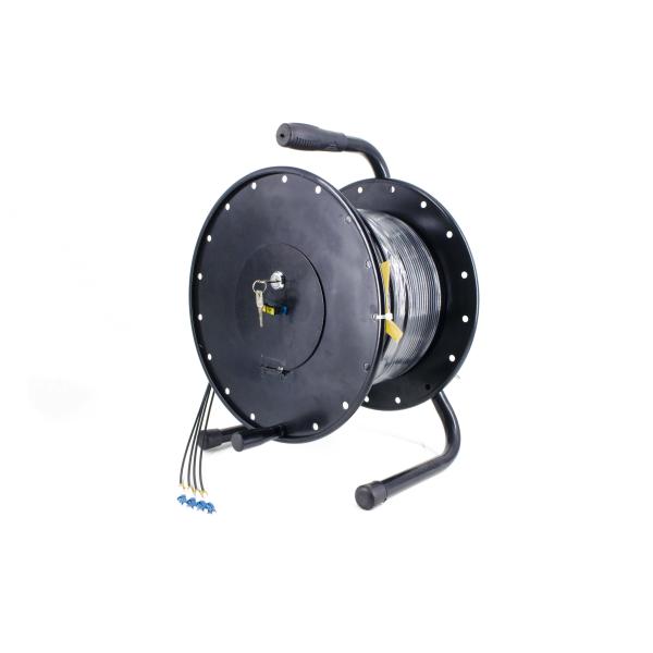 12/24 Core TPU Tactical Fiber Cable Assembly Cable Reel LC/UPC