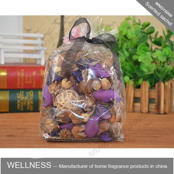 Car Perfume Bag Scented Potpourri Bag With Black Ribbon , Personalised Size