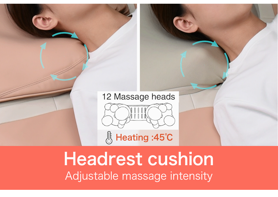 Full Body Massage Mattress with Shiatsu Neck Massager Heat Pad and Timing Control for Body Relaxation