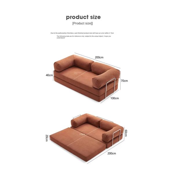 Modern Compression Sofa Set Fully Removable Fabric Sponge Filled Straight Legs Stainless Steel School Living Room Sofa Bed