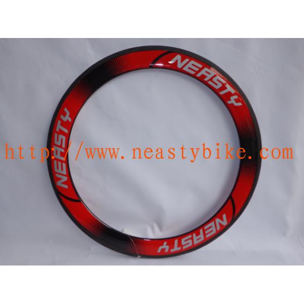 Road carbon rim,Full Carbon rims;60mm Tubular/clincherT700C red Rims