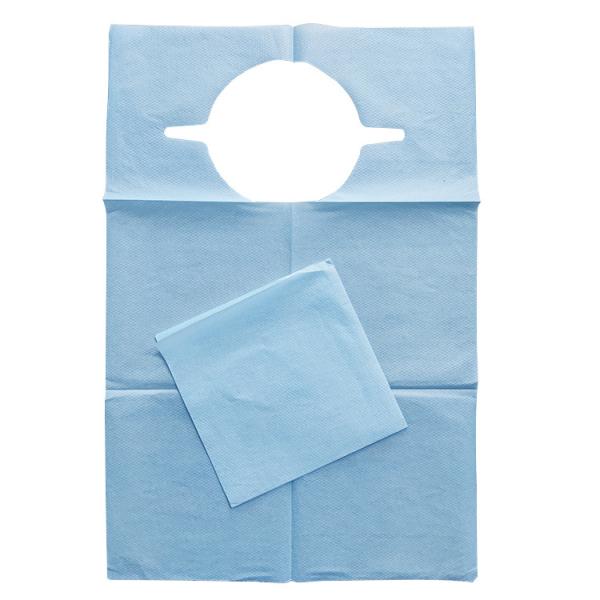 High quality dental bib paper  Disposable Waterproof PE film+paper child adult Bib Aprons
