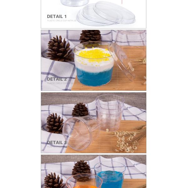 Hot selling round wholesale clear disposable plastic cup with lid
