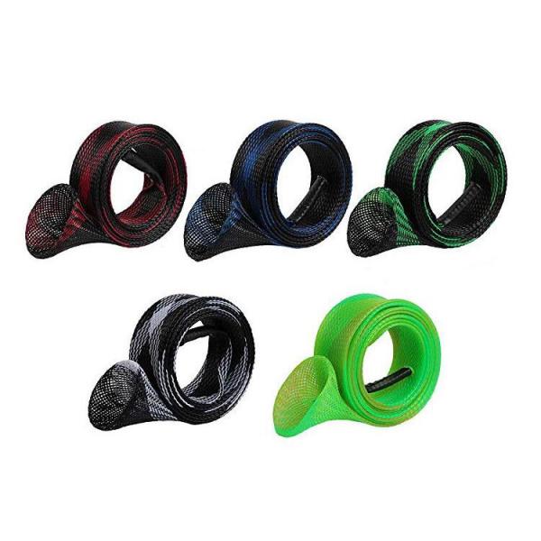 Flexible And Easy To Use Black Polyester Fishing Rod Sleeve Prevents Damage