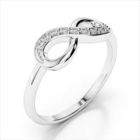 Anéis femininos feitos à mão Infinity 925 Sterling Silver