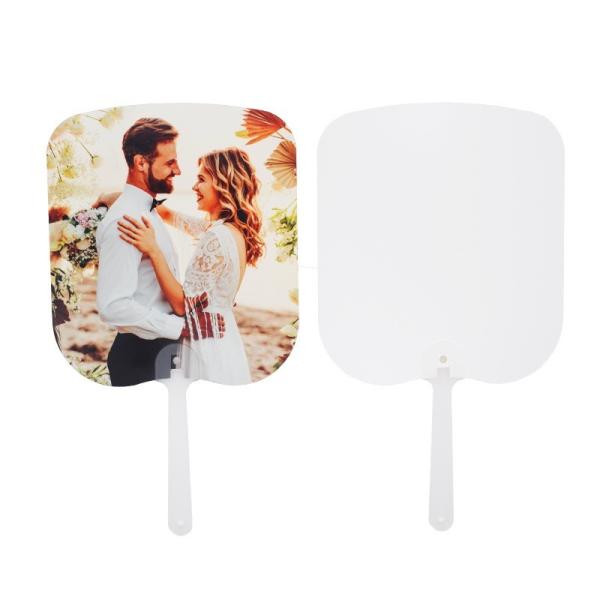 DIY Double-Sided Printed PET Plastic Sublimation Advertising Fan Promotional Gift Custom Hand Fans