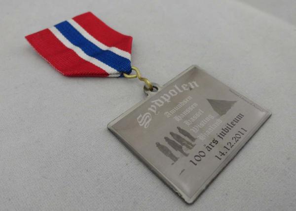 Stainless Steel Offset Printing Ribbon Medal, Custom Awards Medals with Gold, Nickel, Brass, Copper Plating