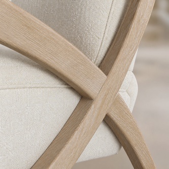 Scandinavian Solid Wood Upholstered Lounge Chair  CYC-005