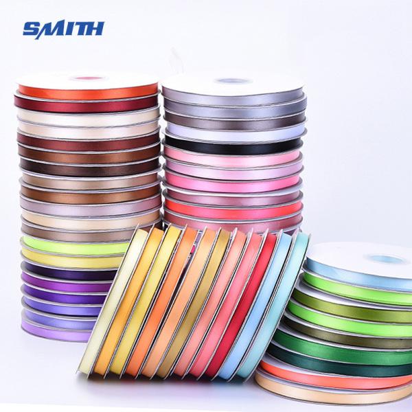 Tipo de tecido Satin 9mm Dupla Face Satin Faixa para embalagem de caixa de presente