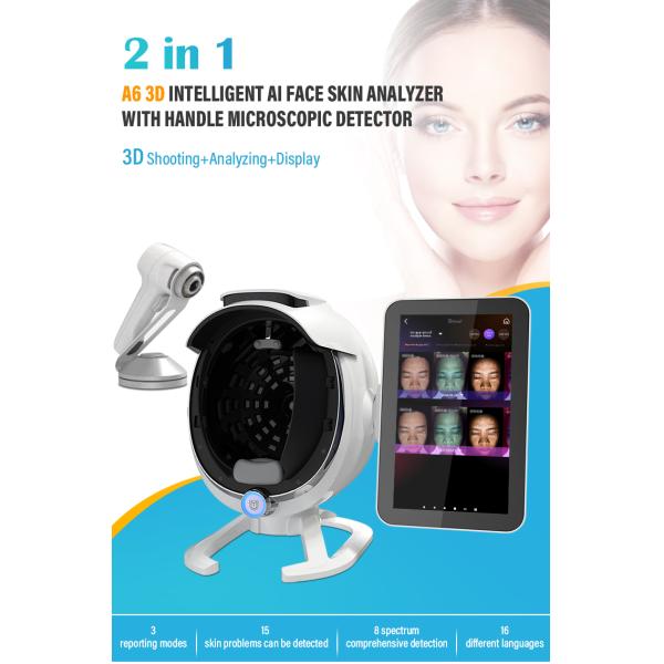 2024 New Design Beauty Salon Portable 3D Facial AI Scanner Home Use Skin Problem Analyzer Machine JC065