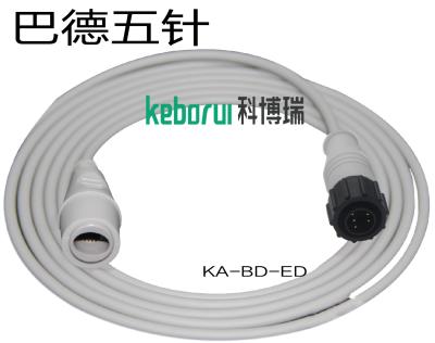 Patient monitor cable compatible Bard monitor to Edwards transducer IBP cable
