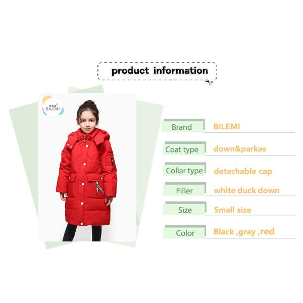 Kids Clothing Suppliers China Long Coat Winter Latest Girl Outdoor Children Hooded Down Jacket
