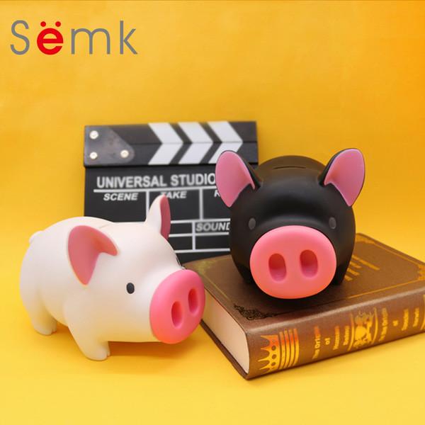 Pink Pig Plastic Piggy Bank Toy Eco Friendly PVC Material For Kids
