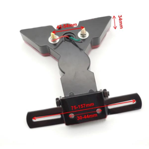 Red War Eagle Motorcycle LED Taillight with License Plate Bracket For Your Riding Needs