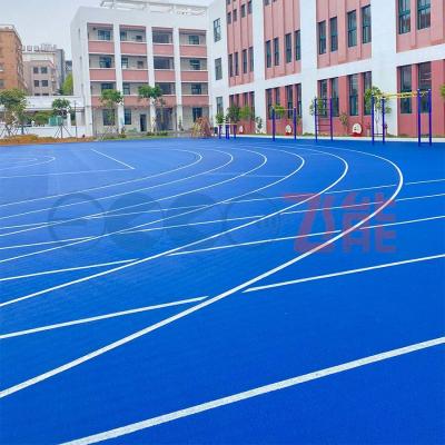 O rolo de borracha sintético IAAF da pista de atletismo pré-fabricada natural azul aprovou 13mm
