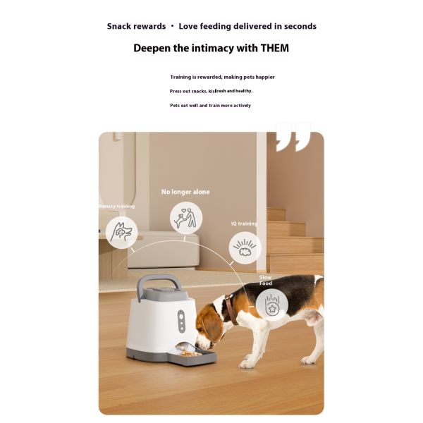 Intelligent Dog Feeder Trainer Eco-Friendly Solid Pattern Charge Automatic Snack Reward Machine Waterproof IPX5 Cats Pet Food