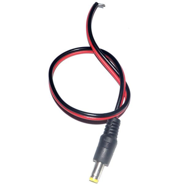 DC 5.5*2.5mm 5525 30cm Male Power Jack Plug Copper Cord Wire Cable with IEC Female End Type