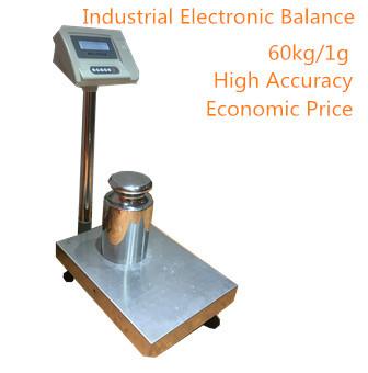 Platform scale INIB-3040 60Kg/1g 30*40CM Industry alloy steel Bench Scale With Sticker Printer and Big LED display 220VAC