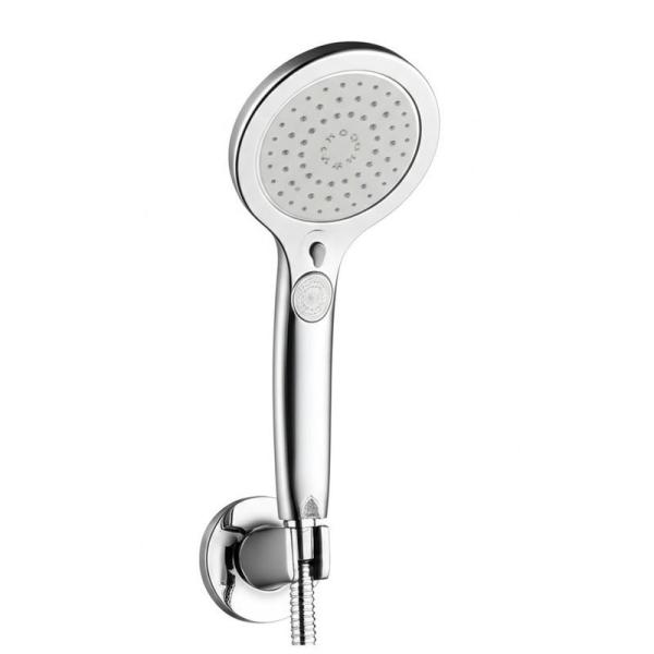 Brass Slim Profile Shower Faucet Set Magnetic Docking Handheld with Easy-Clean Silicone Nozzles