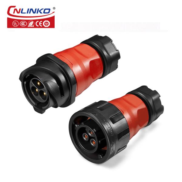 Cnlinko YM 24 3 Pin Plastic Circular Single Hole Waterproof Aviation Plug Connector Plastic Single Hole Male and Female Socket