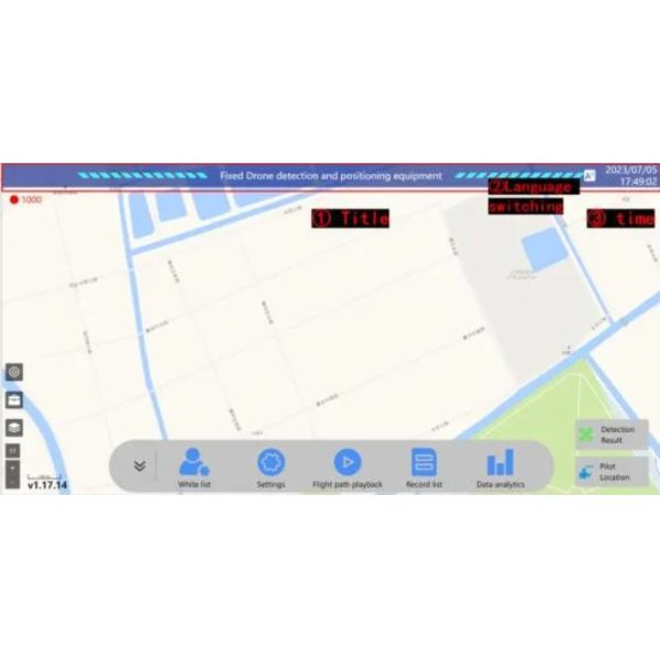 Automatic 100MHz-6000MHzCountermeasures  System Fixed Drone Signal Detection and Location Within 10 Km Security