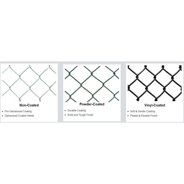 9 gauge Black Powder Coated Chain Link Fencing for Basketball Court