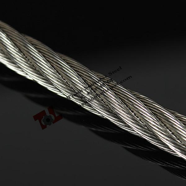 A4 1.4401 316 7x19 6mm Stainless Steel Wire Rope Net Weight 144kg per 1000m