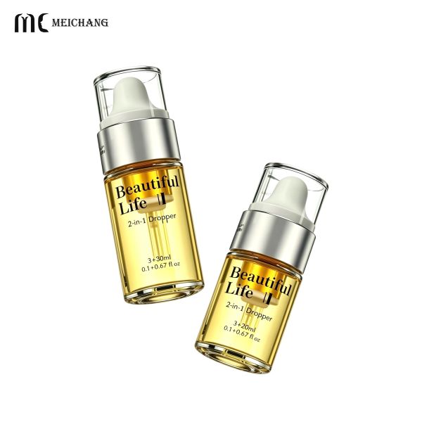 30ML+3ML 20ML+3ML Dual-Chamber Airless Bottle for Fragrance Body Oil, Oil &