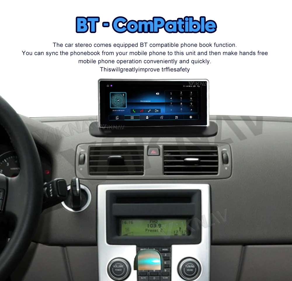 Авторадио Viknav Для Volvo XC90 (2004-2013) 8,8 дюйма Android Авто мультимедийный проигрыватель GPS навигационный головной блок