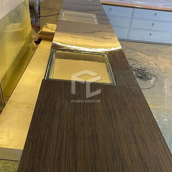 Plywood Eyewear Display Stand For Vape Shop Furniture