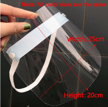 Clear  PVC Disposable Face Shield Protective Safety Mask Anti Fog