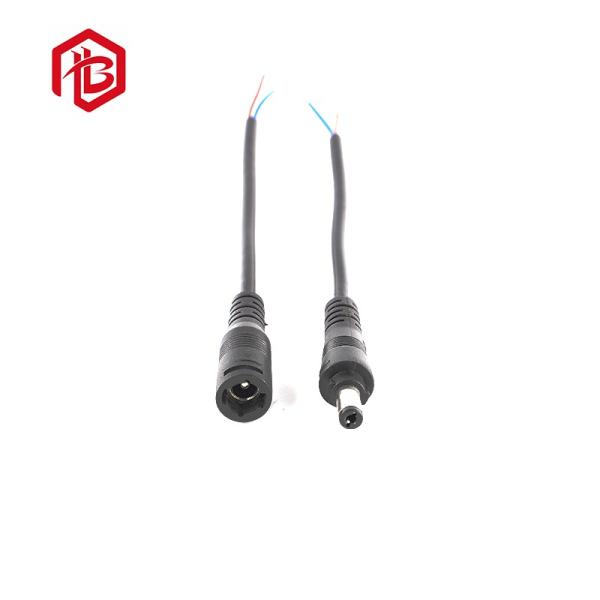 Connecteurs de panneau mâle DC5521 DC35135 étanches IP68 personnalisés, câble d'alimentation CC avec cache-poussière, montage sur panneau