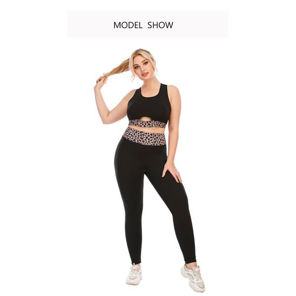 Anti UV Women's Plus Size Sportswear High Waist Matching Sports Bra And Leggings