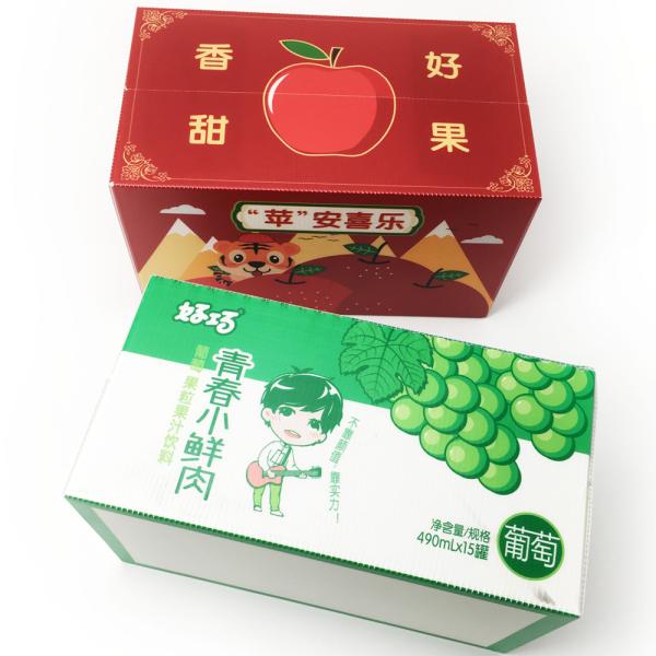 Cold Vegetable Seafood Plastic Storage Boxes Moisture Resistance Corrugated Package