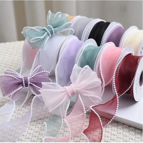 Лента обруча подарка Organza аксессуаров DIY для украшения цветка