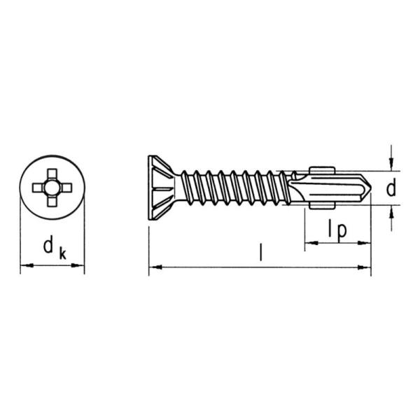 410 Stainless Steel Wafer Head Screws Phillips Driver Dacrotized Self Driving Screw Wing Screws