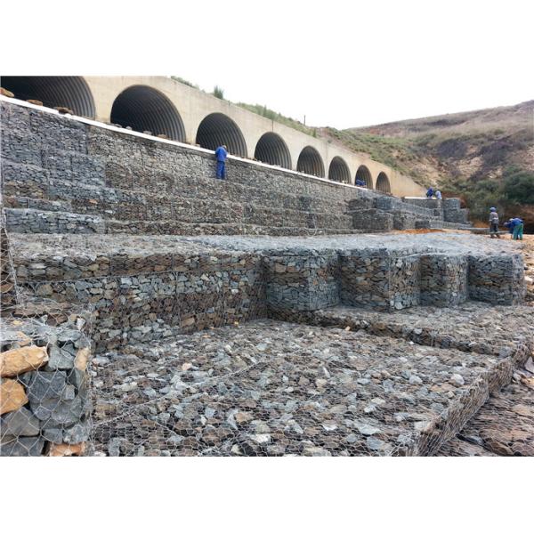 Pvc покрыл/гальванизированная шестиугольная корзина Gabion ячеистой сети для подпорной стенки