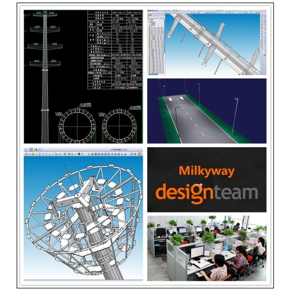 30M 8 Lamps Outdoor  High Mast Pole for Airport Lighting with Lifting System